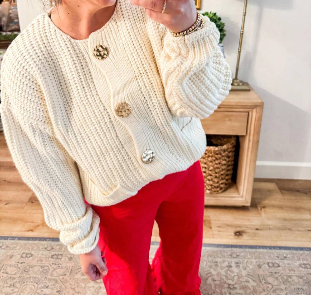 NEW JODIFL chunky cardigan in cream